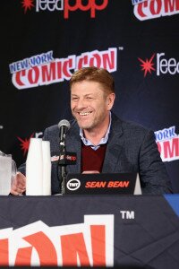 NEW YORK, NY - OCTOBER 08: Actor Sean Bean speaks at the TNT Panel: Legends. TNT at New York Comic Con at Jacob Javitz Center on October 8, 2015 in New York City. (Photo by Paul Zimmerman/Getty Images for Turner)